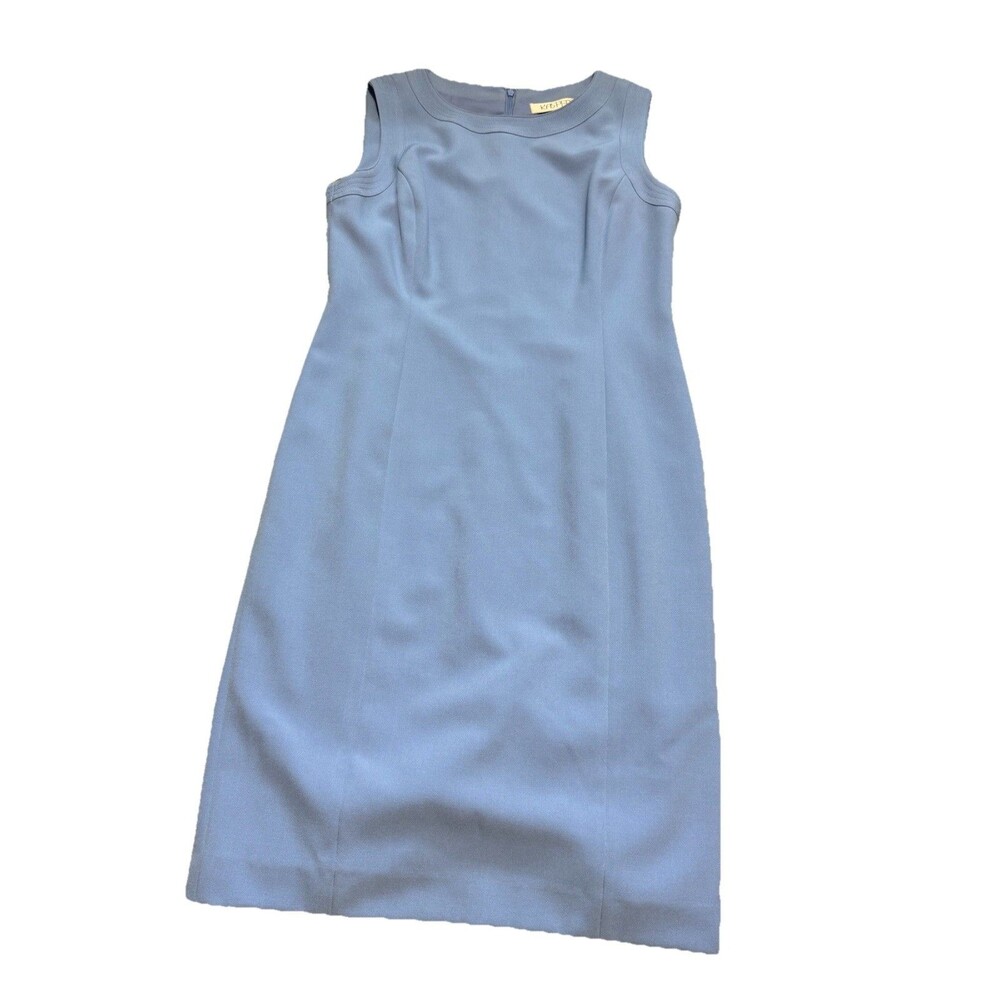 Kasper women’s sleeveless solid periwinkle blue sheath dress See Measurements